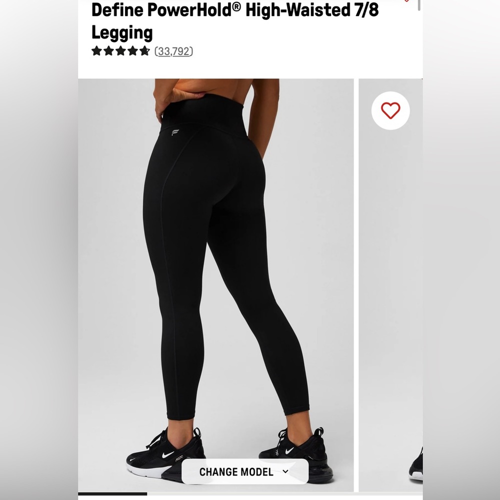 NWT- Fabletics Powerhold Black Leggings